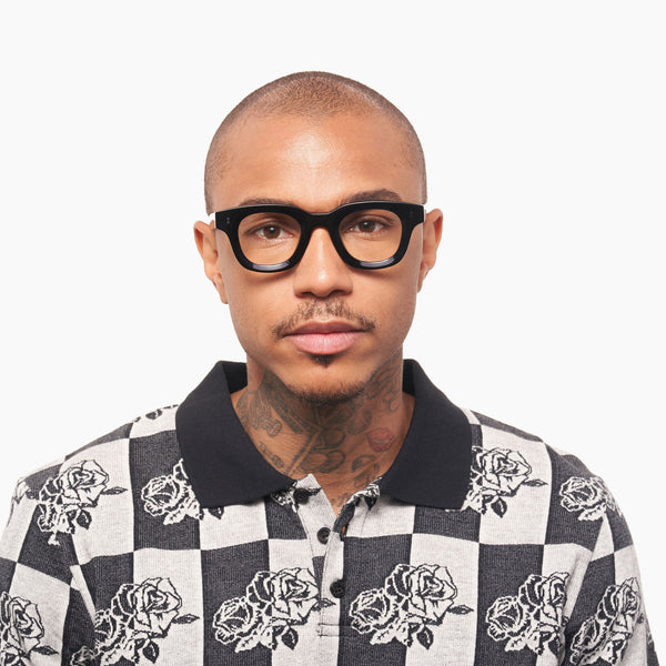 Apollo Optical / Black Acetate & Blue - Light Lens - Shade Files